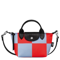 Longchamp Le Pliage Collection XS Handbag Sky Blue/Red - Canvas