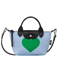 Longchamp Le Pliage Collection XS Handbag Sky Blue/Lawn - Canvas