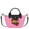 Longchamp X ToiletPaper XS Handbag Pink - Canvas