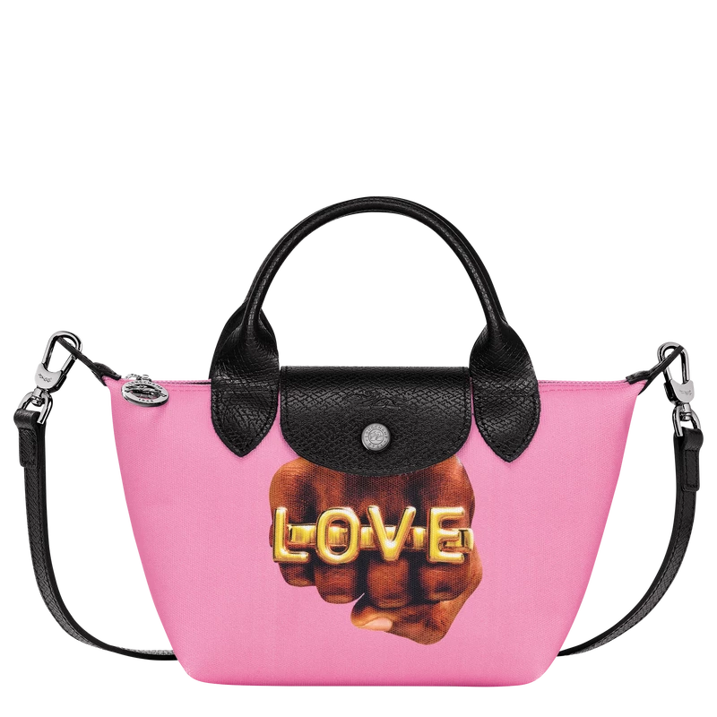 Longchamp X ToiletPaper XS Handbag Pink - Canvas