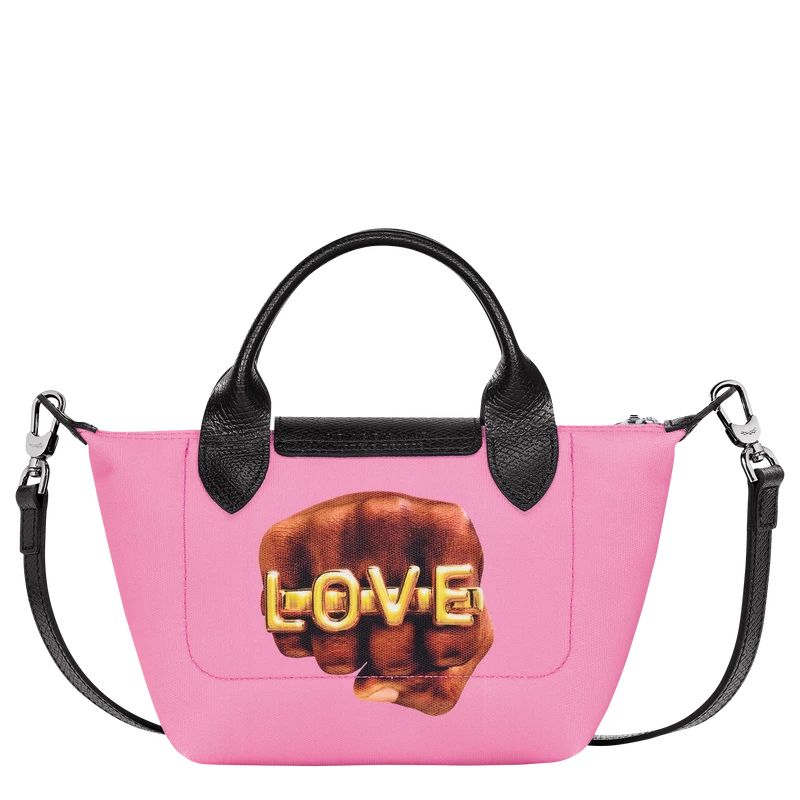Longchamp X ToiletPaper XS Handbag Pink - Canvas - Image 4