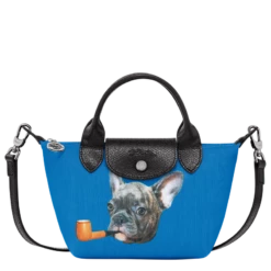 Longchamp X ToiletPaper XS Handbag Blue - Canvas