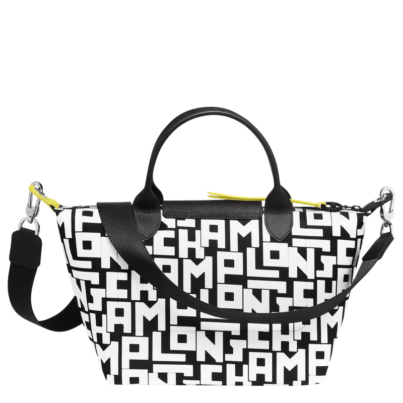 Longchamp Le Pliage LGP S Handbag Black/White - Canvas - Image 4