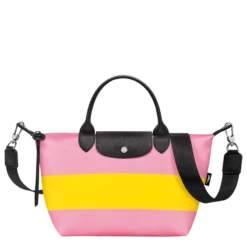 Longchamp Le Pliage Collection S Handbag Pink/Yellow - Canvas