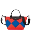Longchamp Le Pliage Collection S Handbag Red/Cobalt - Canvas