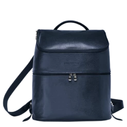 Longchamp Le Foulonné Backpack Navy - Leather