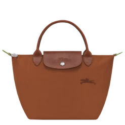 Longchamp Le Pliage Green S Handbag Cognac - Recycled Canvas