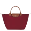 Longchamp Le Pliage Original M Handbag Red - Recycled Canvas