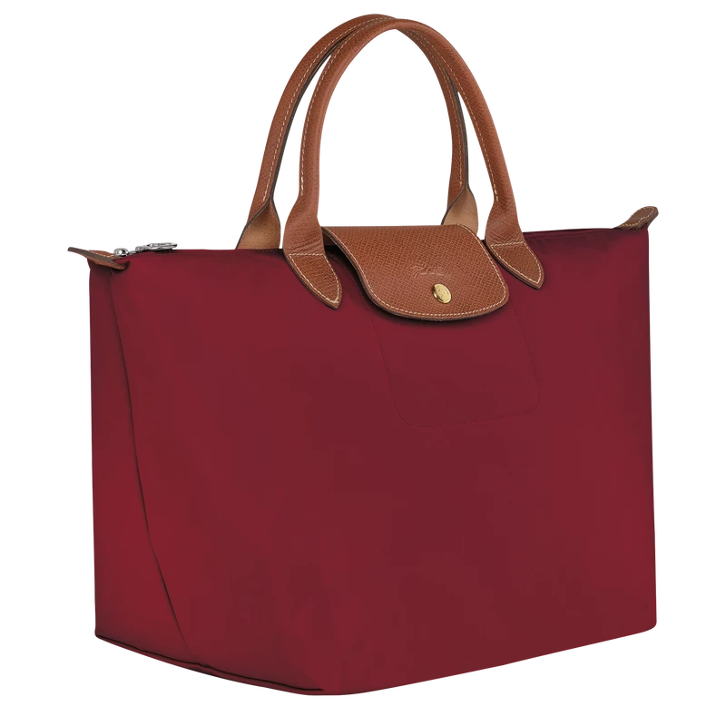 Longchamp Le Pliage Original M Handbag Red - Recycled Canvas - Image 3