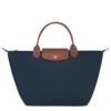 Longchamp Le Pliage Original M Handbag Navy - Recycled Canvas