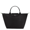 Longchamp Le Pliage Green M Handbag Black - Recycled Canvas