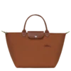 Longchamp Le Pliage Green M Handbag Cognac - Recycled Canvas