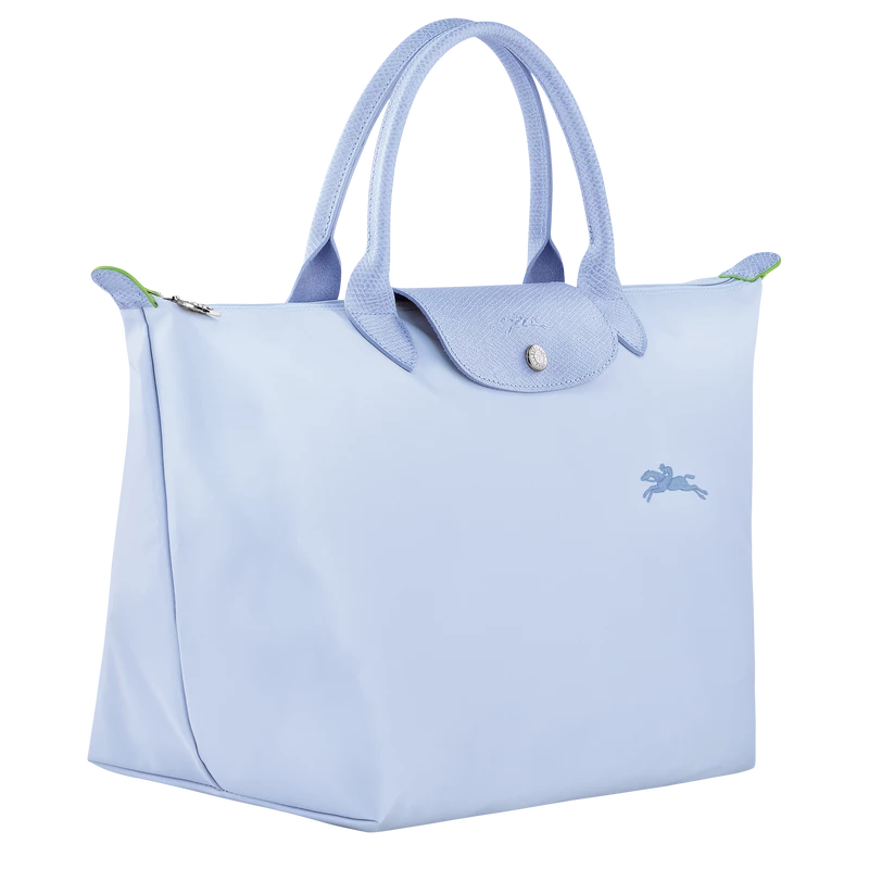 Longchamp Le Pliage Green M Handbag Sky Blue - Recycled Canvas - Image 3