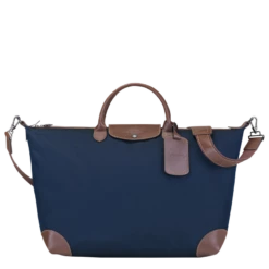Longchamp Boxford S Travel Bag Blue - Canvas