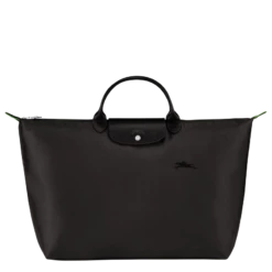 Longchamp Le Pliage Green S Travel Bag Black - Recycled Canvas