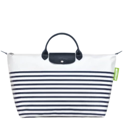 Longchamp Le Pliage Collection S Travel Bag Navy/White - Canvas