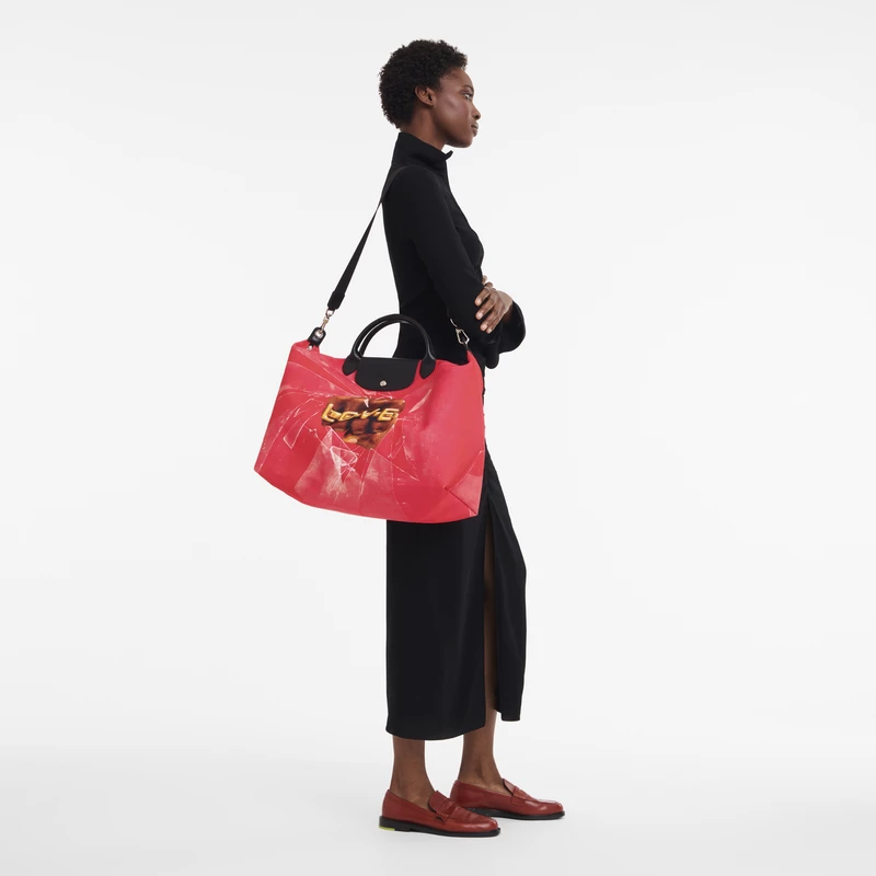 Longchamp X ToiletPaper S Travel Bag Red - Canvas - Image 2