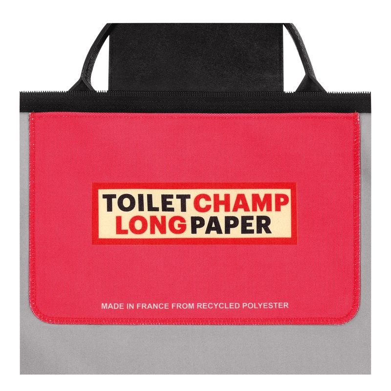 Longchamp X ToiletPaper S Travel Bag Red - Canvas - Image 5