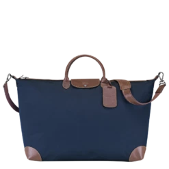 Longchamp Boxford M Travel Bag Blue - Canvas