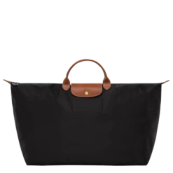 Longchamp Le Pliage Original M Travel Bag Black - Recycled Canvas