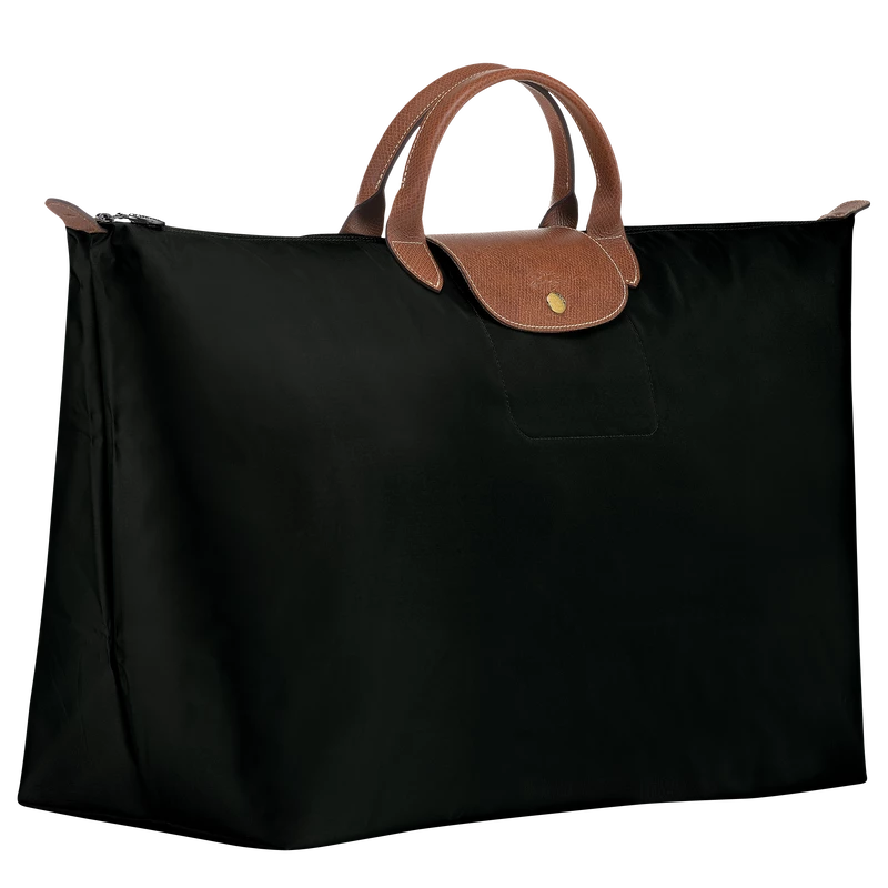 Longchamp Le Pliage Original M Travel Bag Black - Recycled Canvas - Image 3