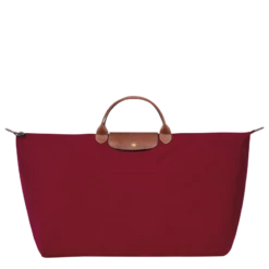 Longchamp Le Pliage Original M Travel Bag Red - Recycled Canvas
