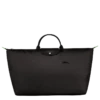 Longchamp Le Pliage Green M Travel Bag Black - Recycled Canvas