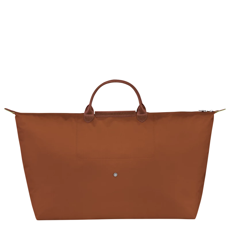 Longchamp Le Pliage Green M Travel Bag Cognac - Recycled Canvas - Image 4
