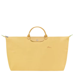 Longchamp Le Pliage Green M Travel Bag Wheat - Recycled Canvas