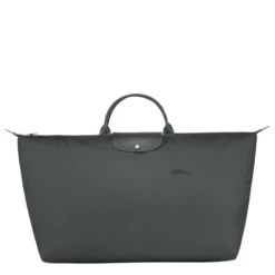 Longchamp Le Pliage Green M Travel Bag Graphite - Recycled Canvas