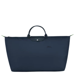 Longchamp Le Pliage Green M Travel Bag Navy - Recycled Canvas