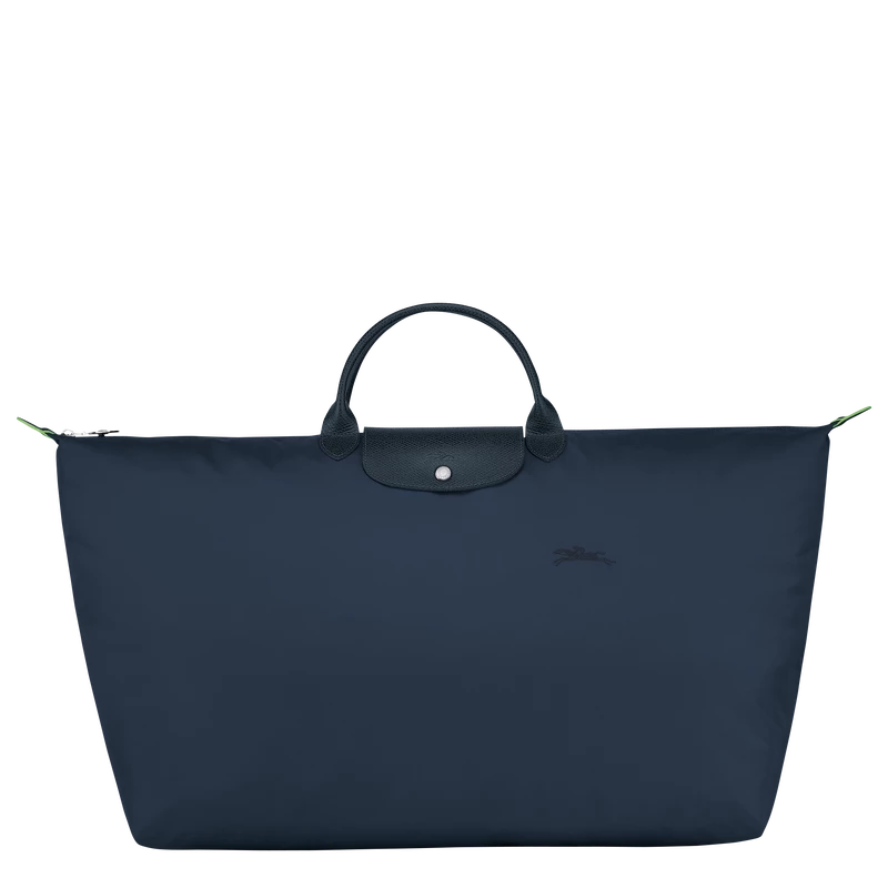 Longchamp Le Pliage Green M Travel Bag Navy - Recycled Canvas