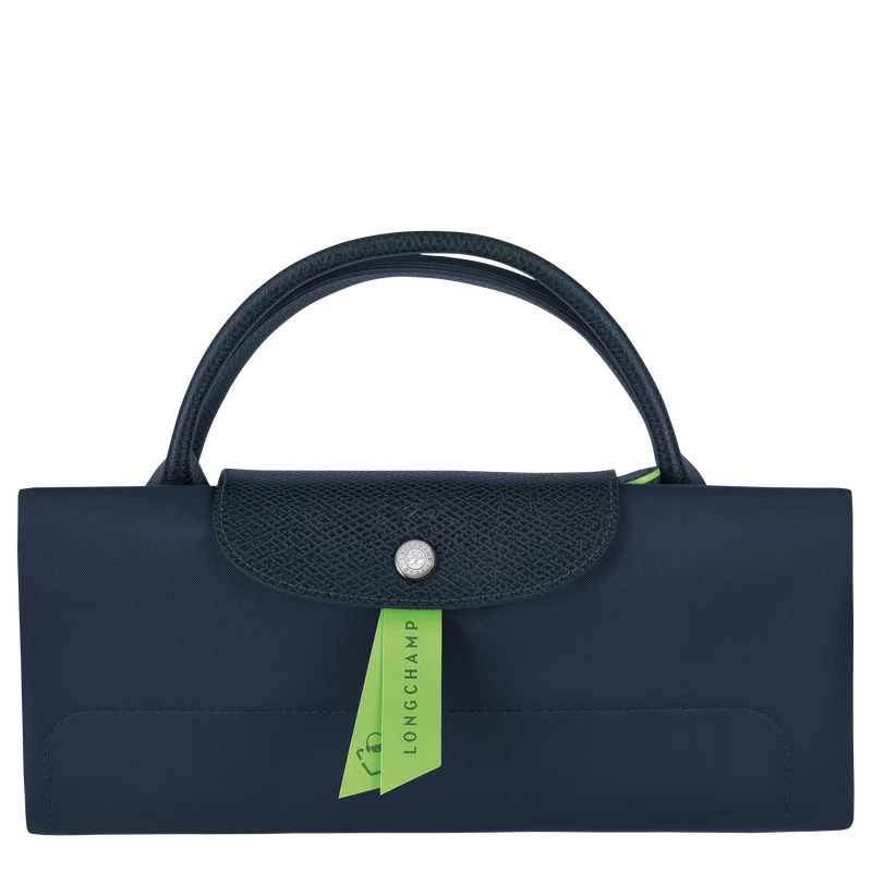 Longchamp Le Pliage Green M Travel Bag Navy - Recycled Canvas - Image 5