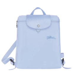 Longchamp Le Pliage Green Backpack Sky Blue - Recycled Canvas