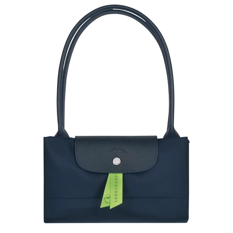Longchamp Le Pliage Green L Tote Bag Navy - Recycled Canvas - Image 5