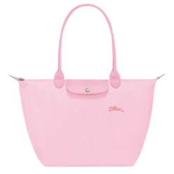 Longchamp Le Pliage Green L Tote Bag Pink - Recycled Canvas