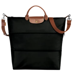Longchamp Le Pliage Original Travel Bag Expandable Black - Recycled Canvas