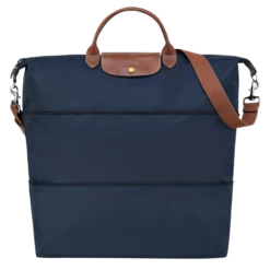 Longchamp Le Pliage Original Travel Bag Expandable Navy - Recycled Canvas