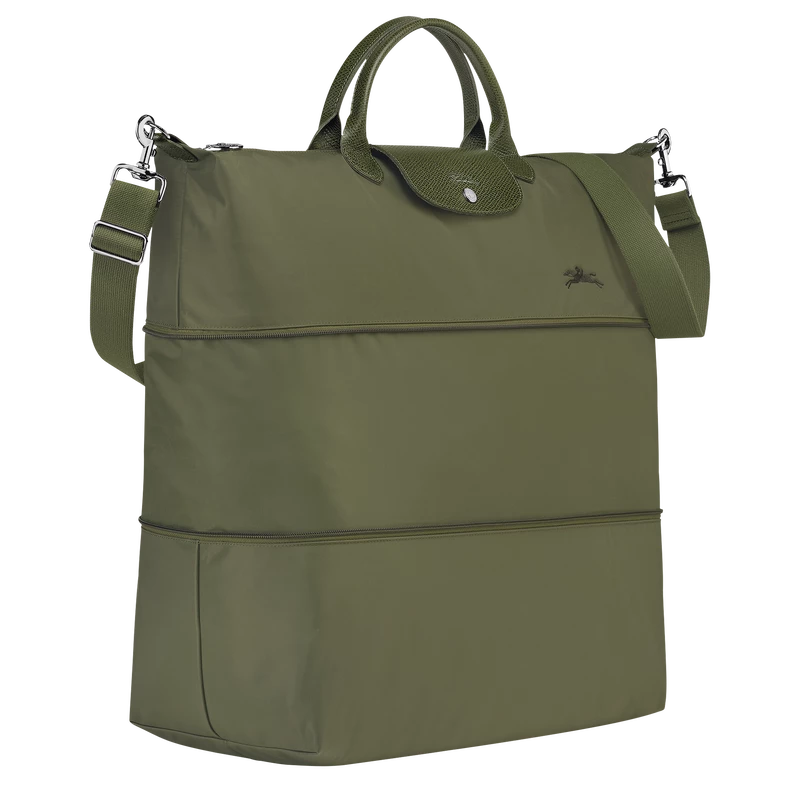 Longchamp Le Pliage Green Travel Bag Expandable Forest - Recycled Canvas - Image 3