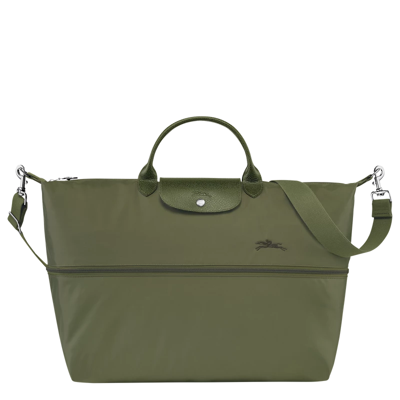 Longchamp Le Pliage Green Travel Bag Expandable Forest - Recycled Canvas - Image 5