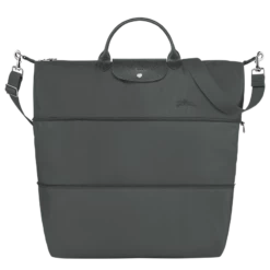 Longchamp Le Pliage Green Travel Bag Expandable Graphite - Recycled Canvas