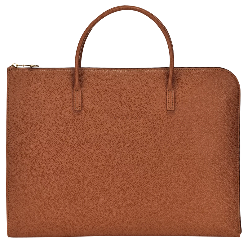 Longchamp Le Foulonné S Briefcase Caramel - Leather