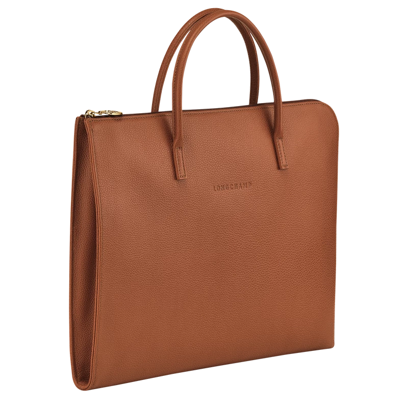 Longchamp Le Foulonné S Briefcase Caramel - Leather - Image 3