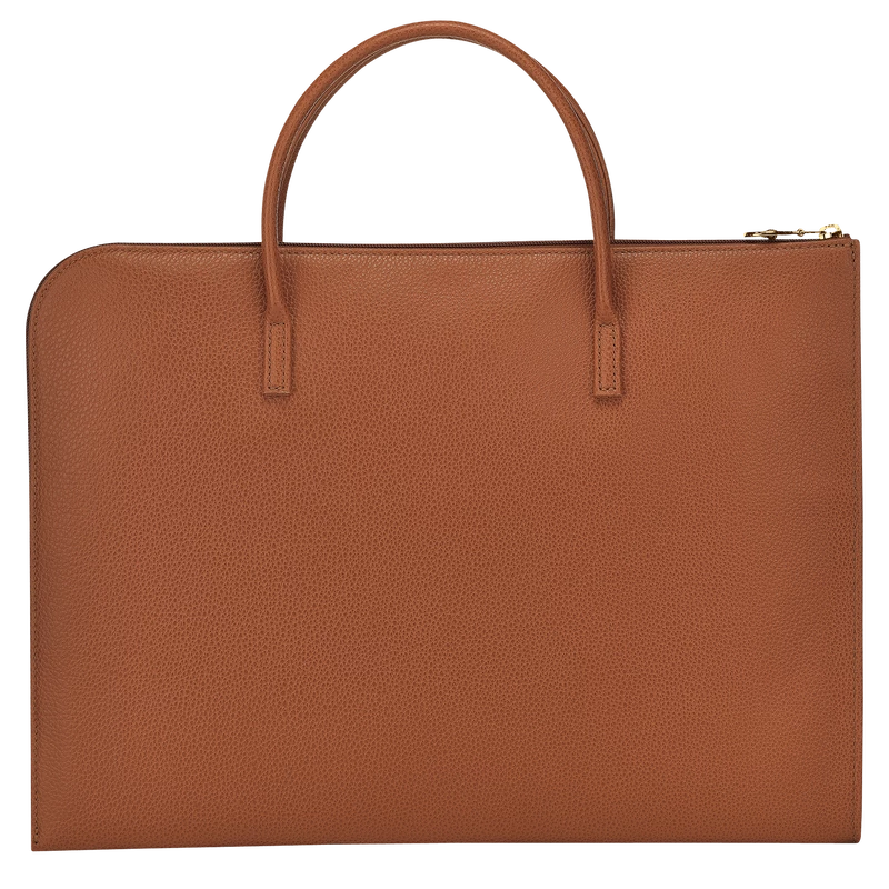 Longchamp Le Foulonné S Briefcase Caramel - Leather - Image 4
