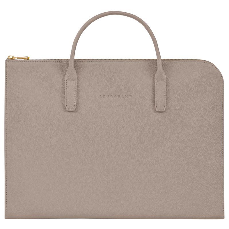 Longchamp Le Foulonné S Briefcase Turtledove - Leather