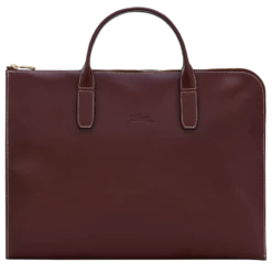 Longchamp Le Foulonné Briefcase Plum - Leather