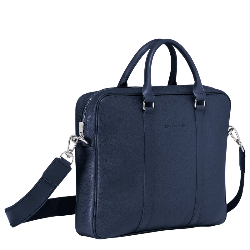 Longchamp Le Foulonné XS Briefcase Navy - Leather - Image 3