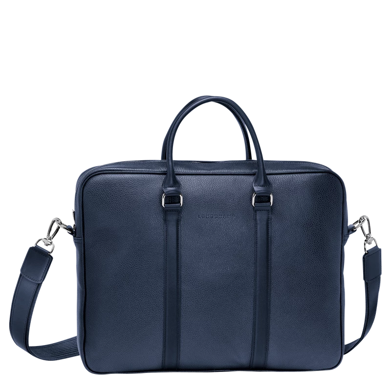 Longchamp Le Foulonné S Briefcase Navy - Leather