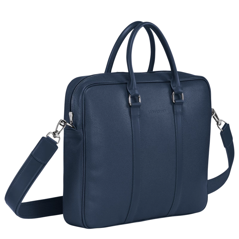 Longchamp Le Foulonné S Briefcase Navy - Leather - Image 3