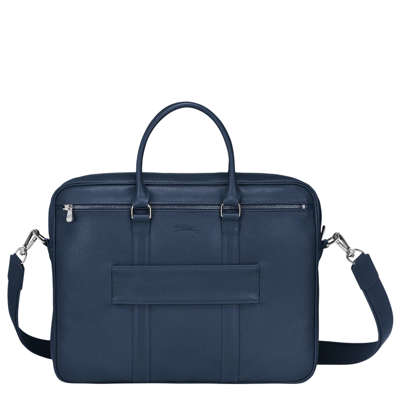 Longchamp Le Foulonné S Briefcase Navy - Leather - Image 4